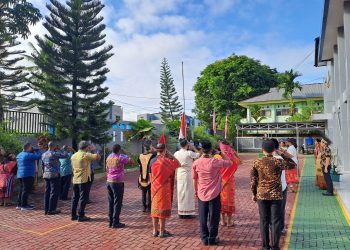 Pakaian Adat Daerah Warnai Pelaksanaan Upacara Peringatan Hari Pancasila Tahun 2023 di Imigrasi Sorong