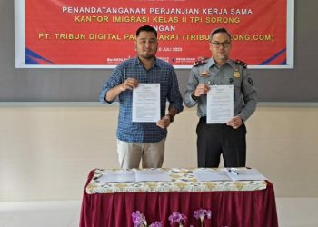 Tingkatkan Penyebaran Informasi, Imigrasi Sorong Jalin Kerjasama Dengan Tribun Sorong