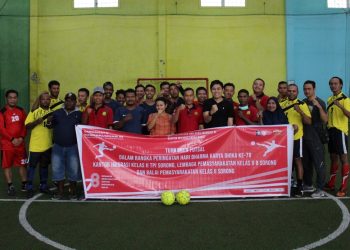Peringati Hari Kemenkumham RI, Imigrasi Sorong Turut Serta Dalam Turnamen Futsal Kemenkumham