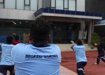 Semangat Senam Pagi Meriahkan Kantor Imigrasi Sorong