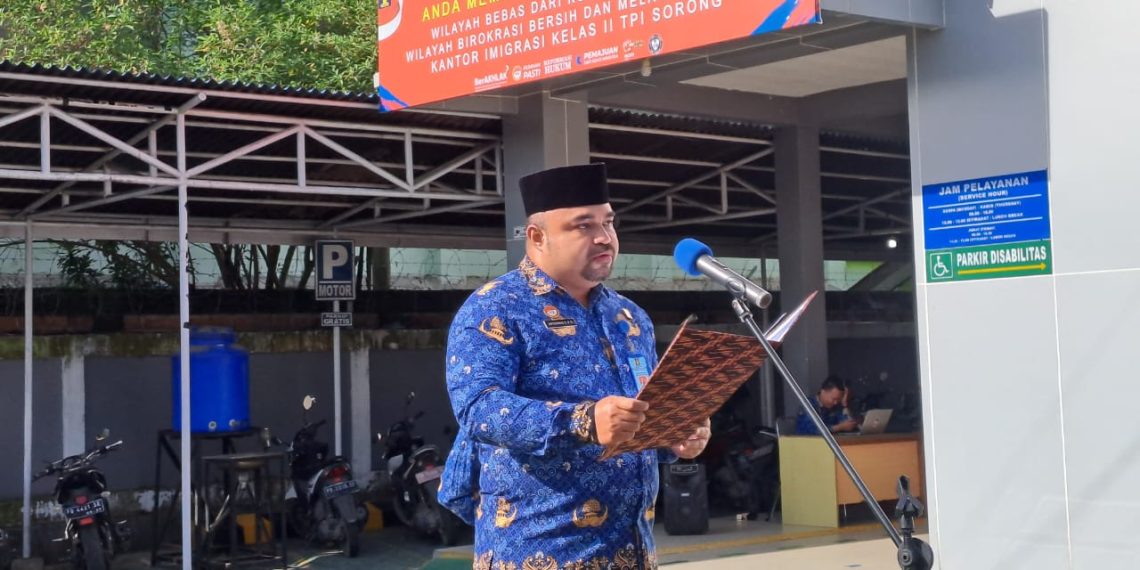 IMIGRASI SORONG GELAR UPACARA PERINGATAN HUT KE-52 KORPRI DENGAN TEMA “KORPRIKAN INDONESIA”