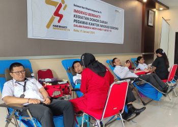 Donor Darah Meriahkan Hari Bakti Imigrasi ke-74 di Kantor Imigrasi Sorong