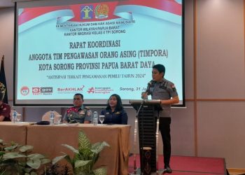 Antisipasi Pengamanan Pemilu Tahun 2024, Imigrasi Sorong Gelar Rapat Timpora Kota Sorong