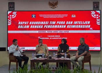 Kakanim Sorong Hadiri Rapat Koordinasi Timpora dan Intelijen untuk Pengamanan Keimigrasian Regional Papua Barat dan Papua