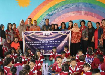 Program makan bergizi gratis di TK Pembina Kota Sorong