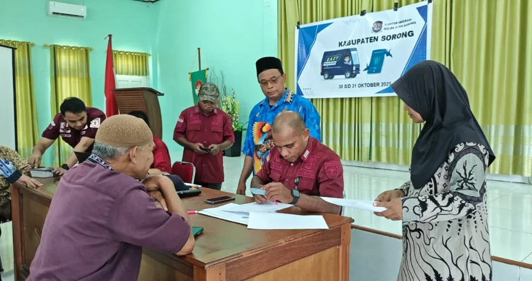 Imigrasi Sorong Gelar Layanan Eazy Passport di Kantor Kementerian Agama kabupaten Sorong