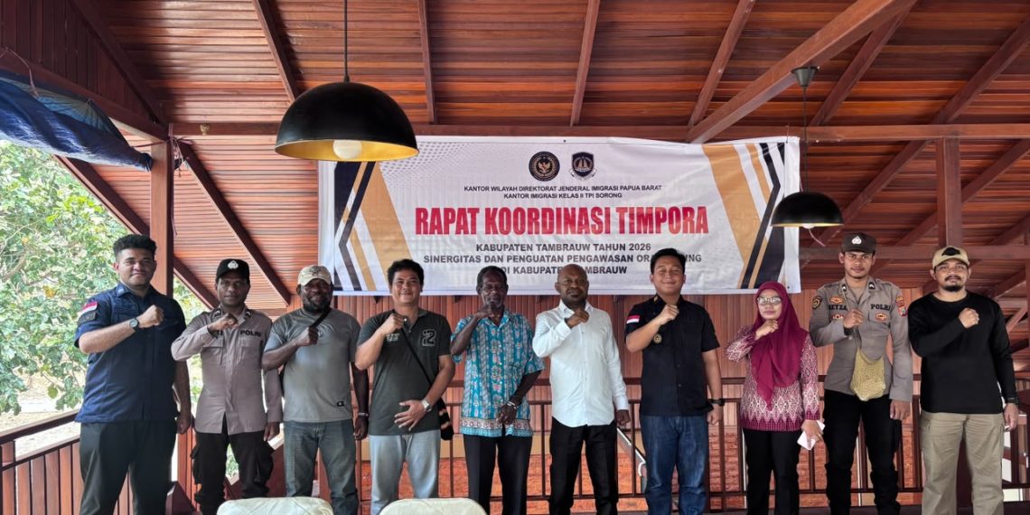 Imigrasi Sorong Gelar Rapat Koordinasi Tim Pora Kabupaten Tambrauw Tahun 2026, Perkuat Pengawasan Orang Asing